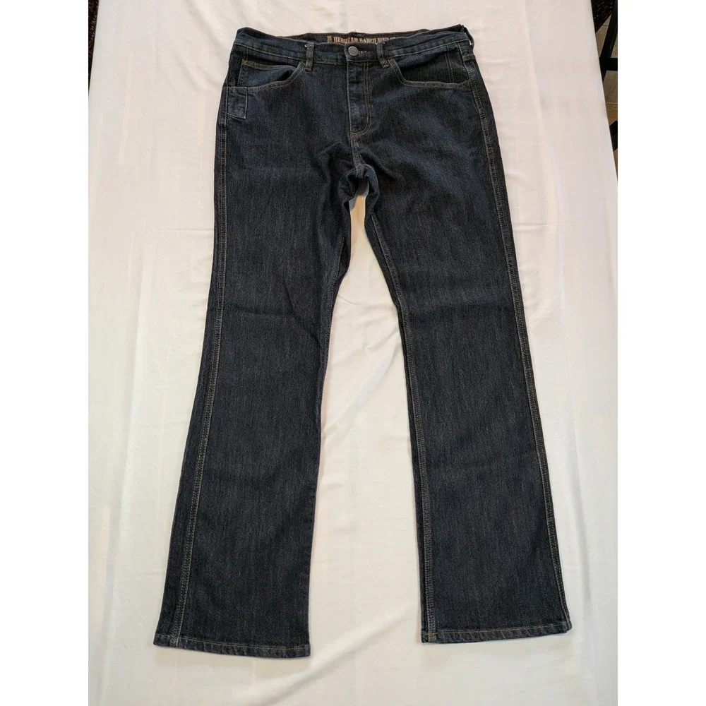 Redhead Ranch Ranch Fit Boot Cut Jeans 35x34 Dark Indigo Stretch